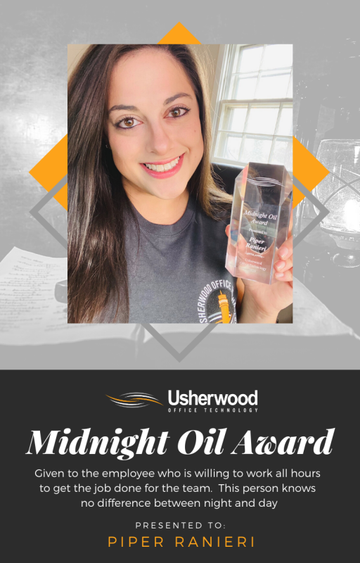 Piper Ranieri Receives Midnight Oil Award