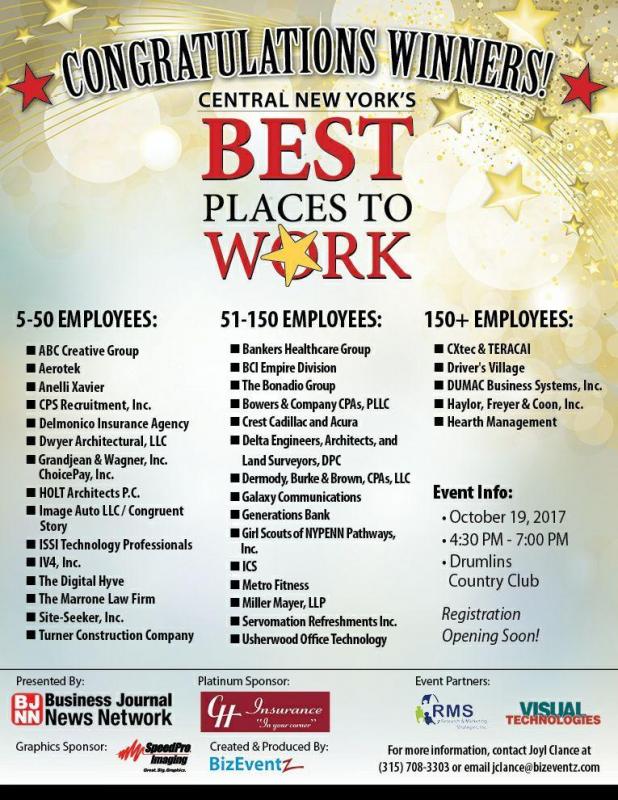 CNY's Best Places to Work